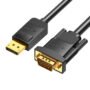 DisplayPort to VGA Cable 3m, 1080P 60Hz